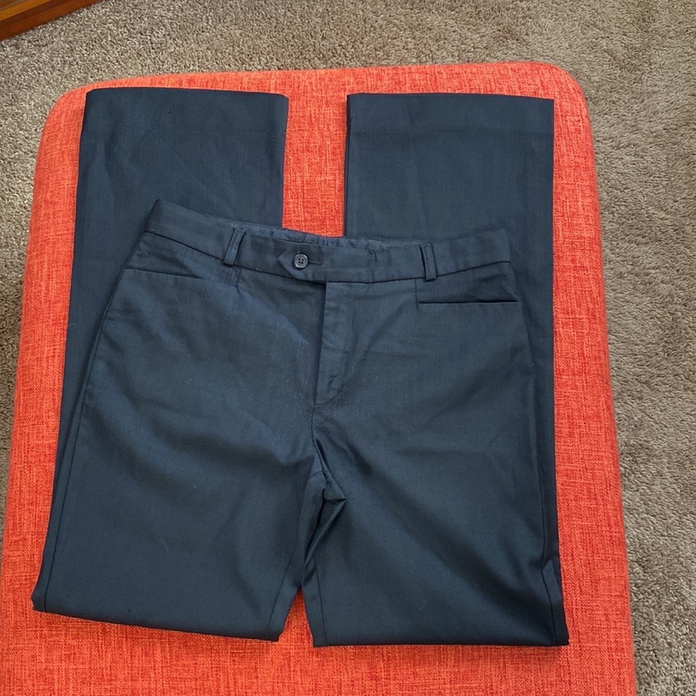 JOSEPH Black Wool Trouser Straight Leg Pants